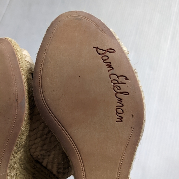 SAM EDELMAN Arianna snakeskin embossed espadrille wedge sandals - Picture 5 of 10